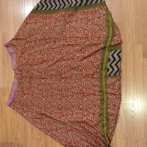 darn good Yarn Sari Silk Warp Skirt Size Adjustable Wrap Size  4 - 12